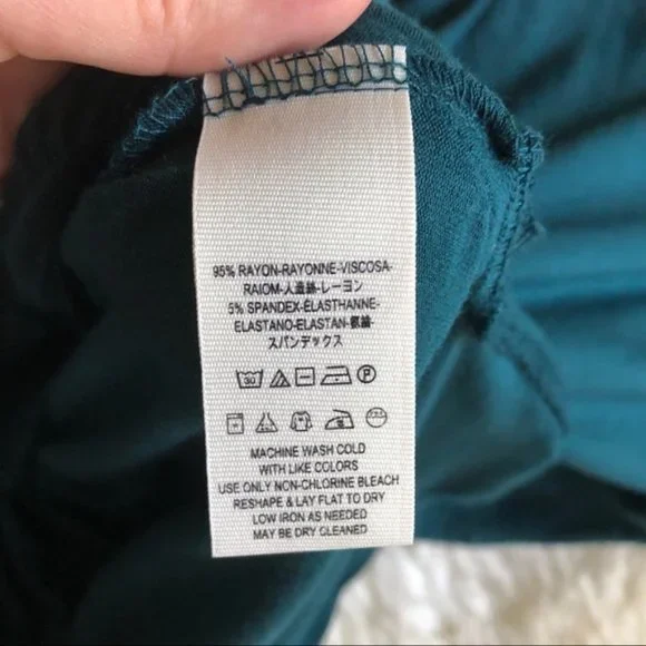 Free People Teal V Neck Batwing Top NWT - Picture 6 of 7